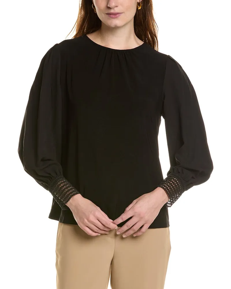 Anne Klein Ruffle Top Black