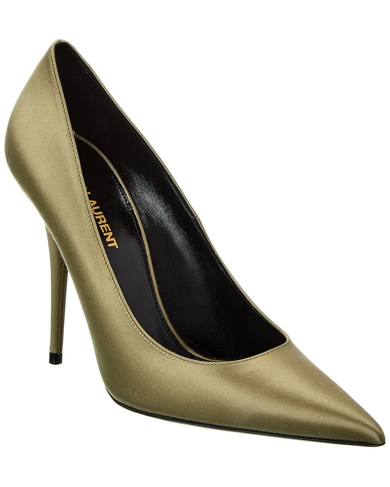 Saint Laurent Instinct 110 Satin Pump Green