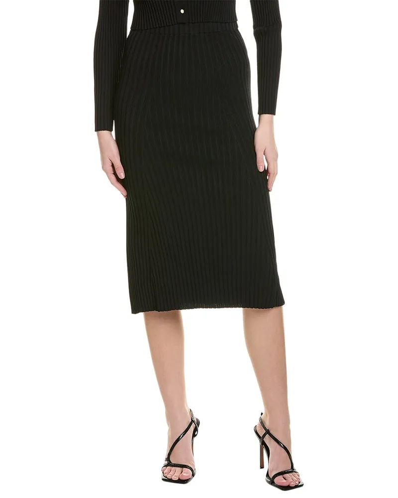 Solid and Striped The Yvette Midi Skirt Black