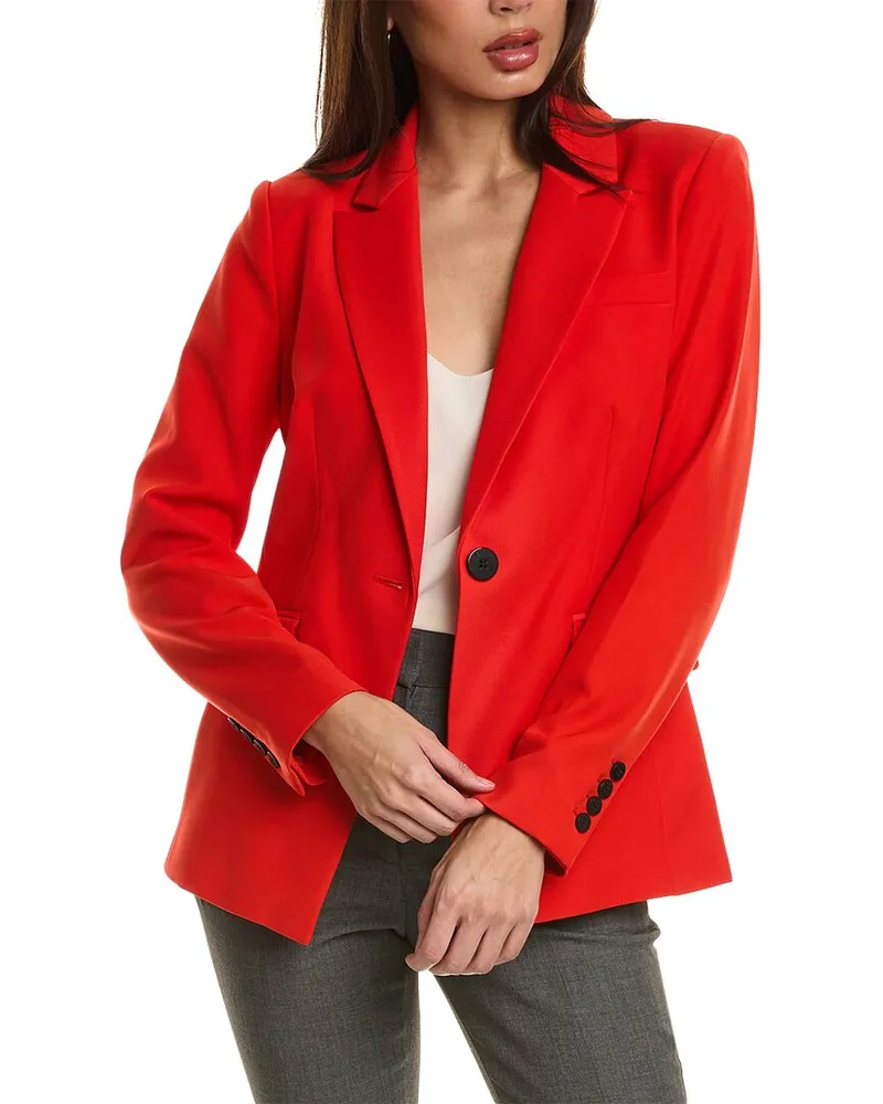 Elie Tahari The Sylvie Blazer Red