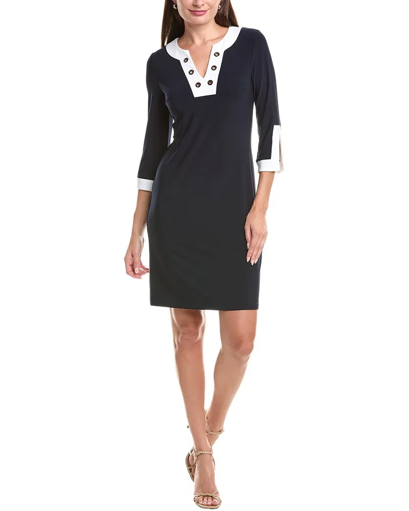 Joseph Ribkoff Grommet Shift Dress Blue