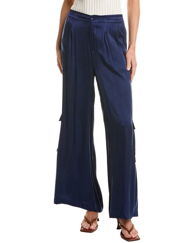 Johnny Was Pleated Pull-On Pant Blue