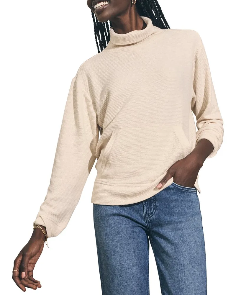 Faherty Surf Waffle Pullover Nocolor