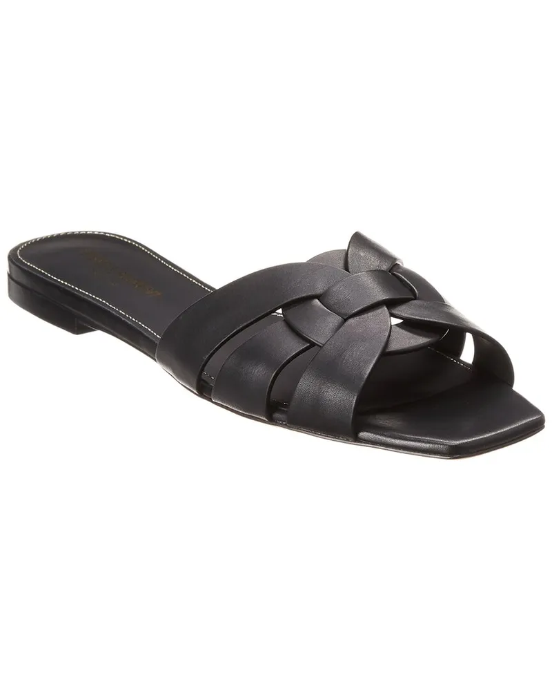 Saint Laurent Tribute Leather Sandal Nocolor