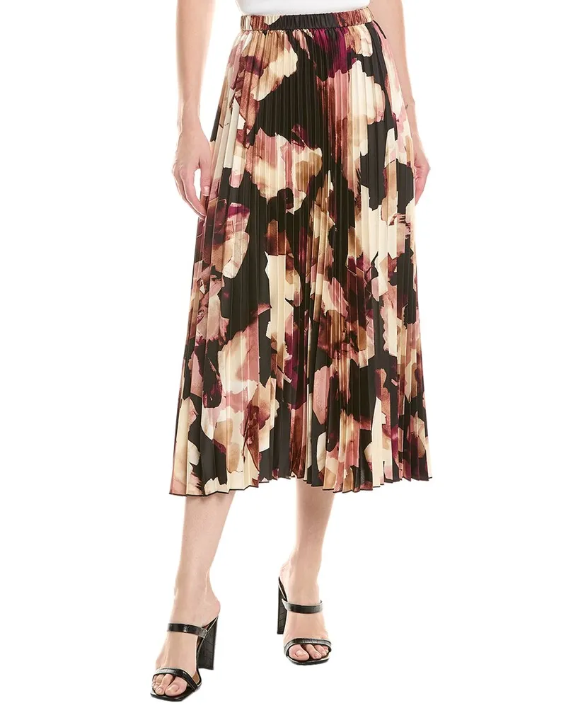 Anne Klein Pleated Midi Skirt Black
