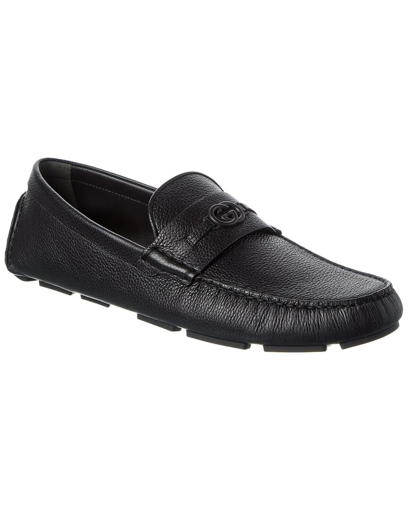 Gucci Driver Leather Loafer Black
