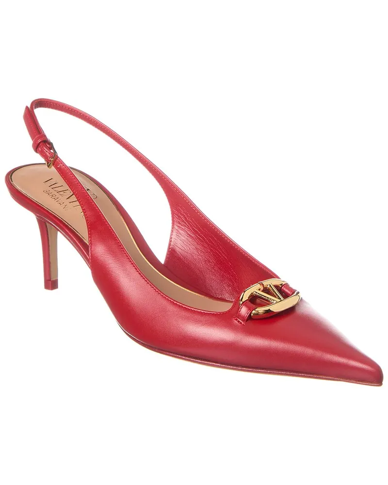 Valentino Garavani VLogo 60 Leather Slingback Pump Red