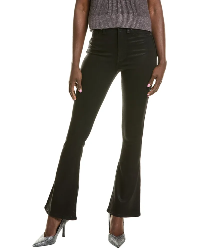 7 for all mankind Ultra High-Rise Coated Black Skinny Boot Cut Jean Black