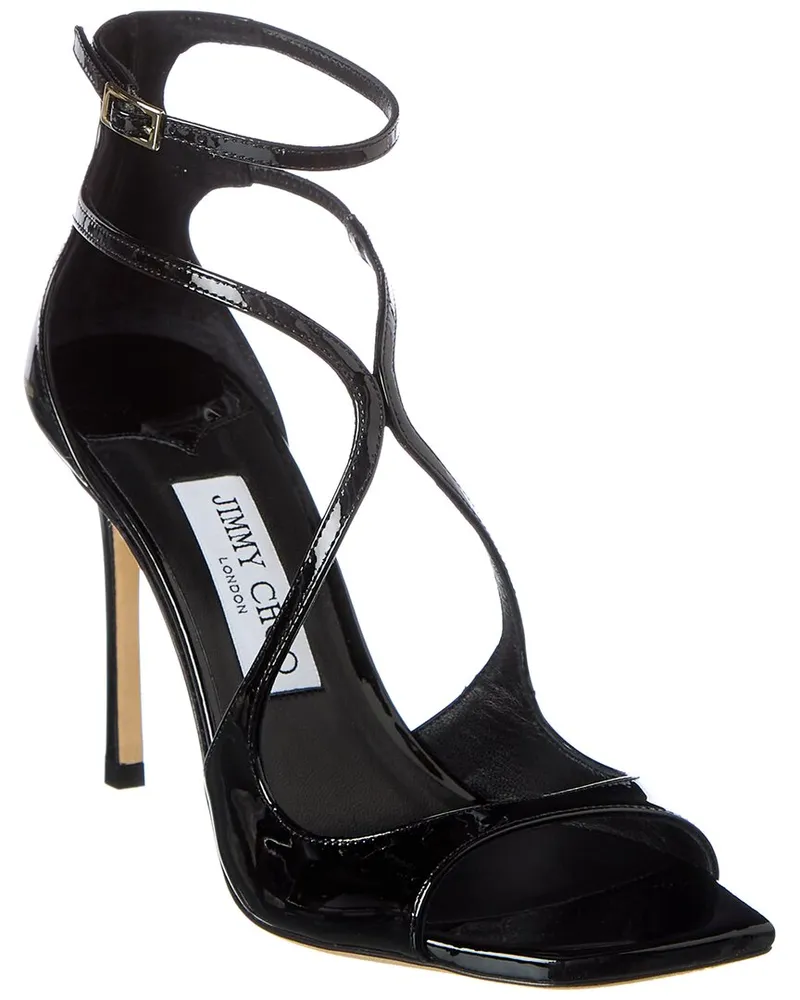 Jimmy Choo Azia 95 Patent Sandal Black