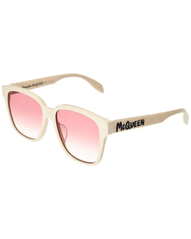 Alexander McQueen Women's AM0331SK 56mm Sunglasses White