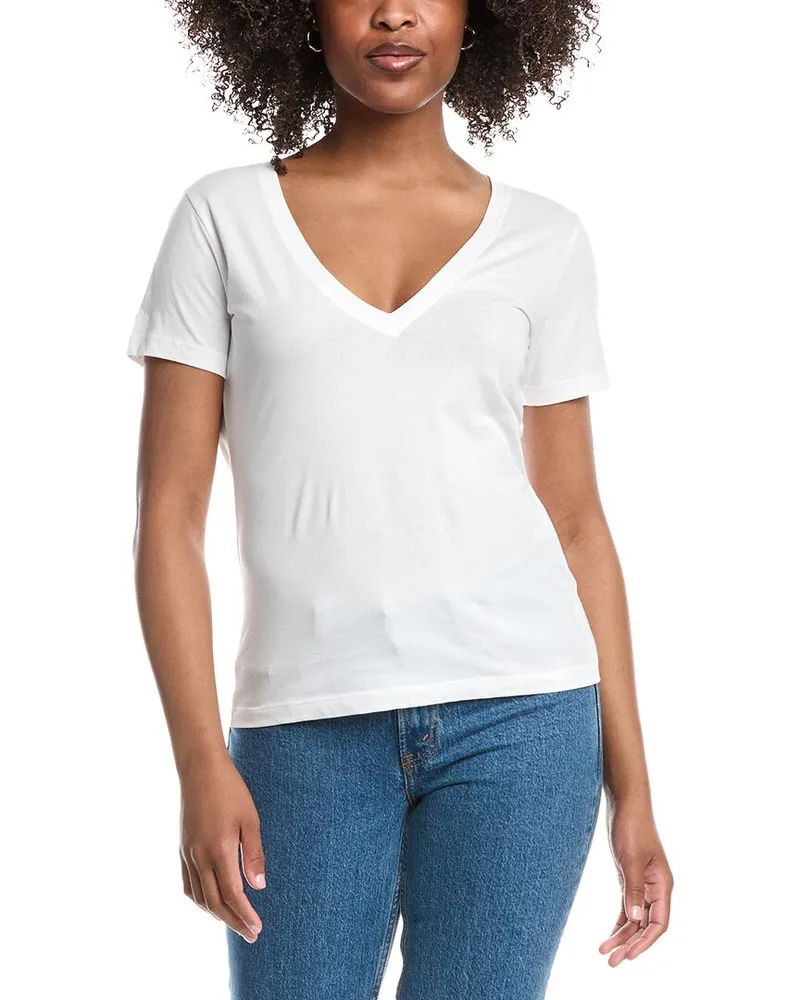 7 for all mankind Easy V-Neck T-Shirt White