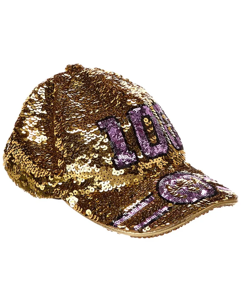 Gucci 100 Sequin Baseball Cap Gold