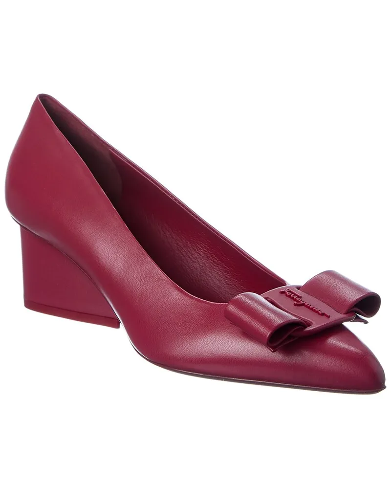 Ferragamo Viva Leather Pump Red
