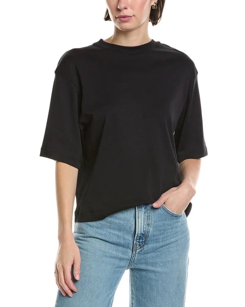 Vince Wide Sleeve Crop T-Shirt Blue