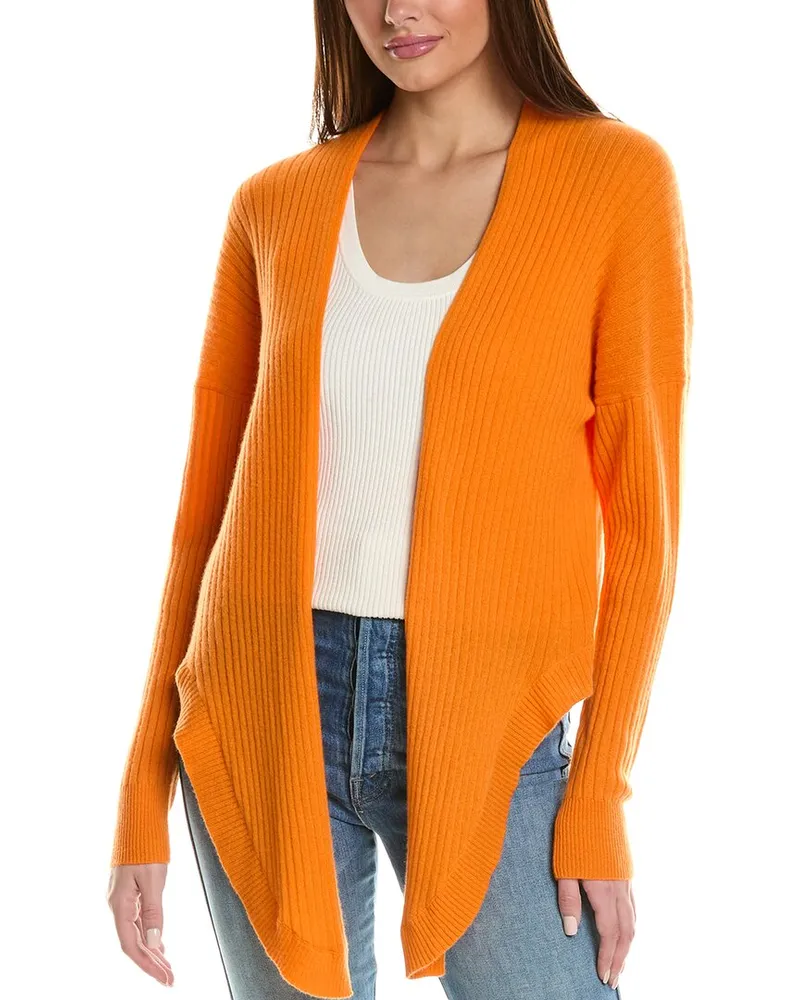 Autumn Cashmere Rib Cashmere Cardigan Blue