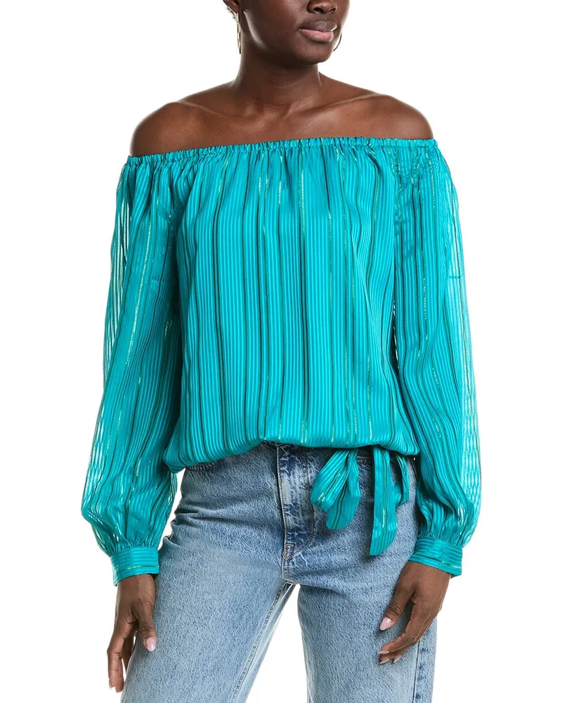 Vince Camuto Off-The-Shoulder Blouse Blue