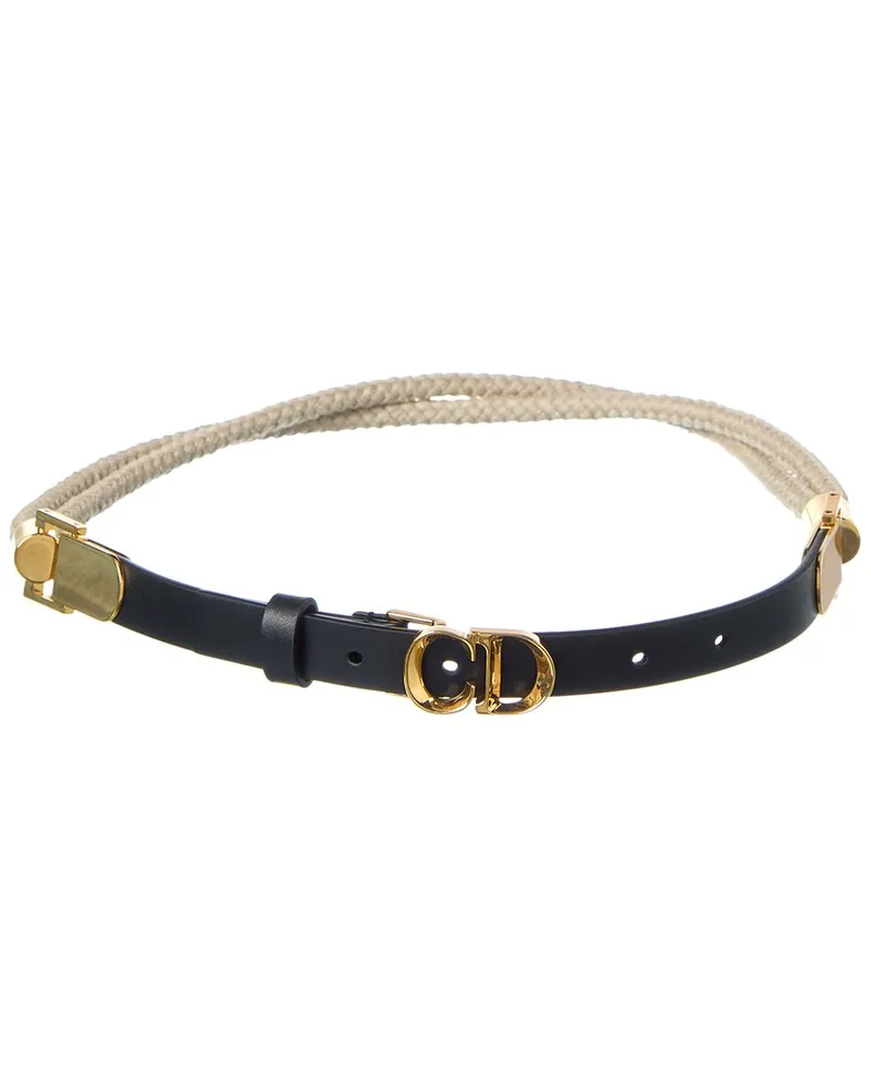 Dior Rope & Leather Belt Black