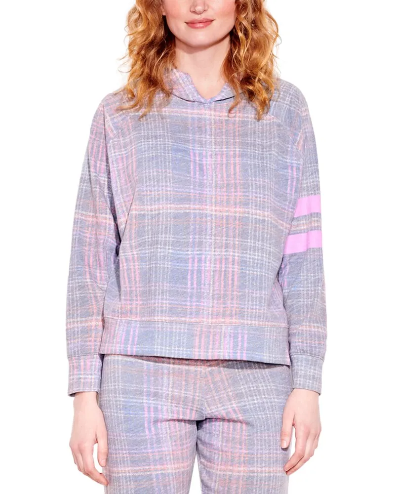 SUNDRY Plaid Hoodie Nocolor