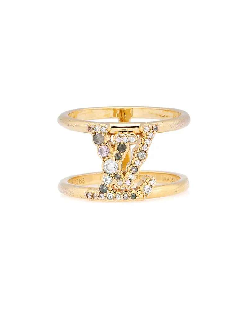 Louis Vuitton Iconic LV Tresor Ring - Size 8 (Authentic Pre-Loved Nocolor