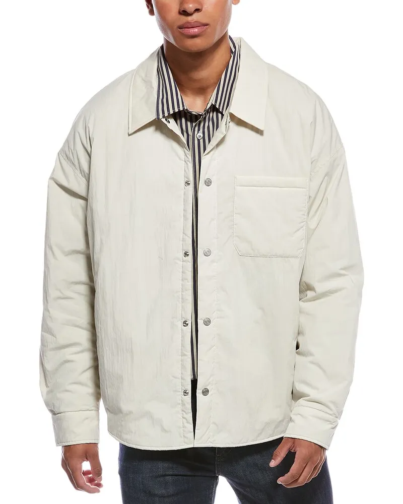 Frame Denim Padded Shirt Jacket White
