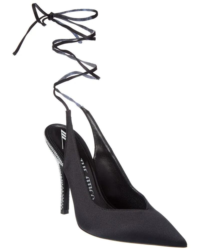 ATTICO Venus Satin Slingback Pump Black