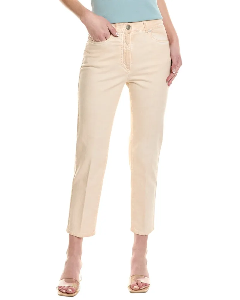 Peserico Dusty Pink Straight Jean Beige