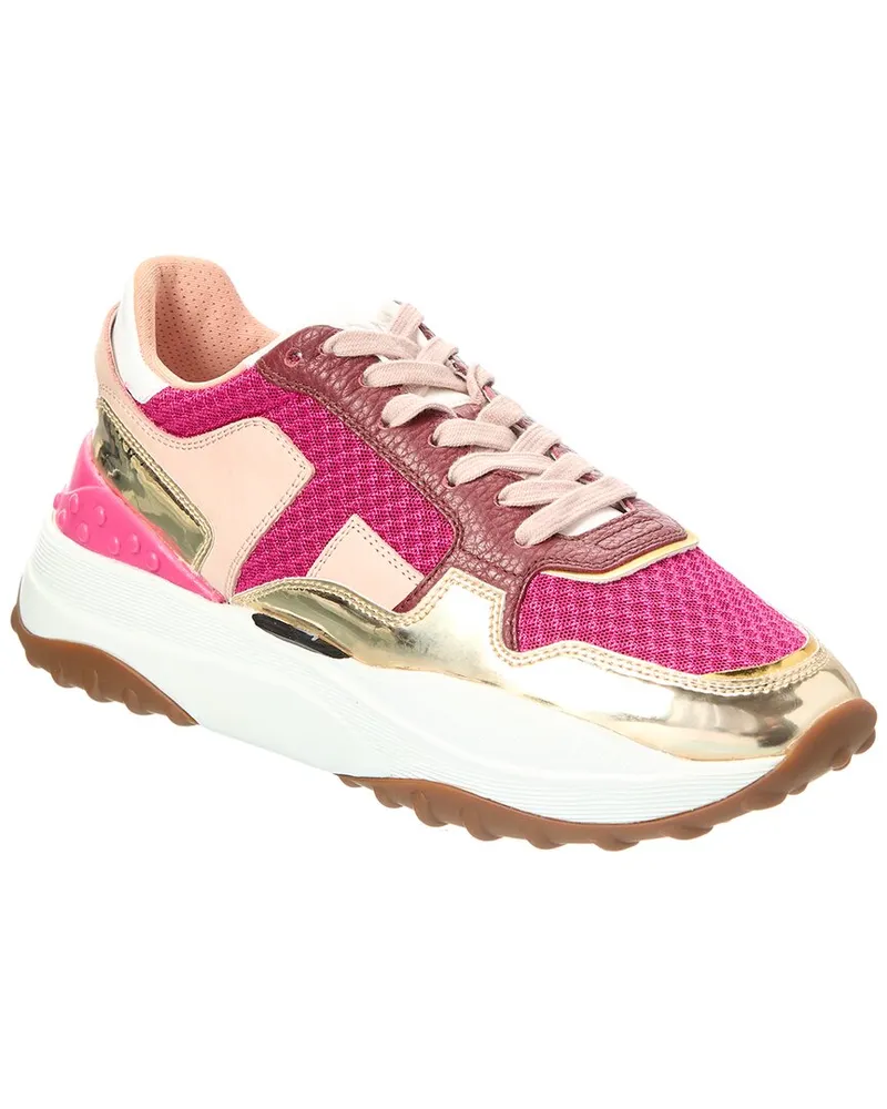 TOD'S TOD’s Fonda Leather & Mesh Sneaker Pink