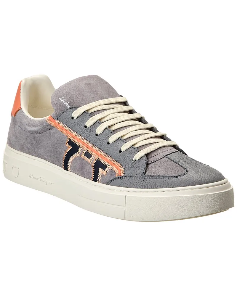 Ferragamo Borg 5 Suede & Leather Sneaker Nocolor