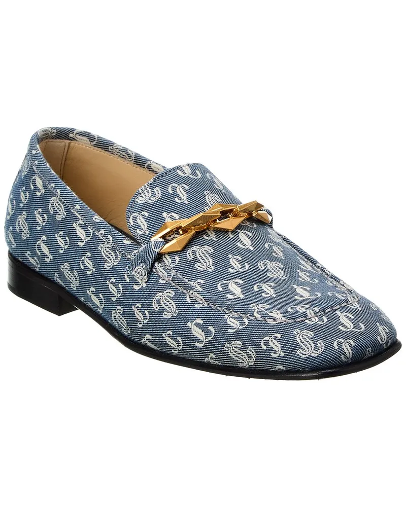Jimmy Choo Diamond Tilda Denim Loafer Blue