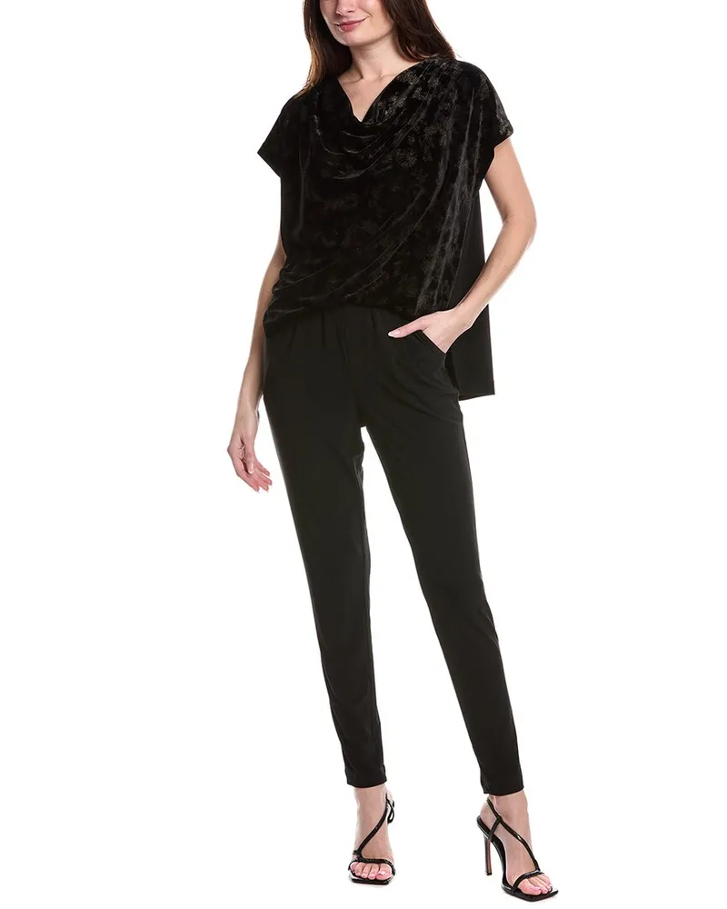 Joseph Ribkoff Mixed Media Jumpsuit Black