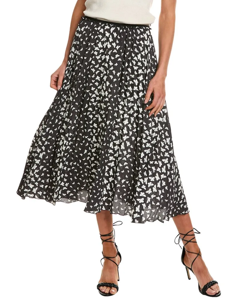 RED Valentino Pleated Maxi Skirt Black