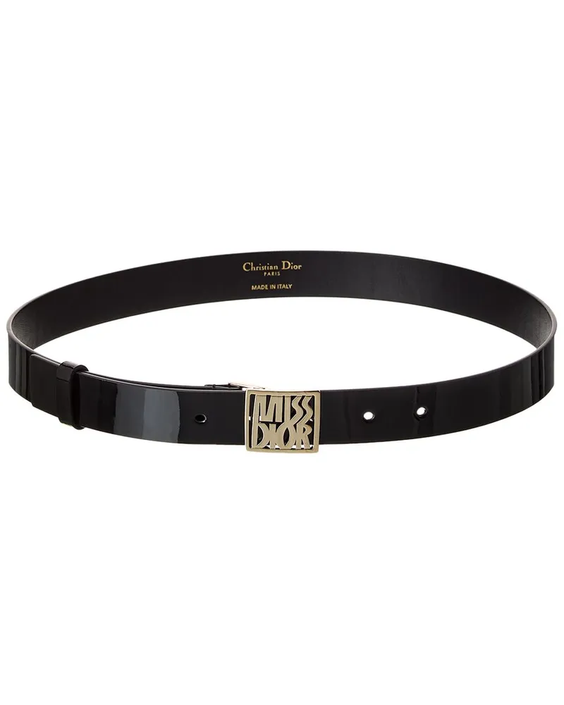 Dior Miss Dior Leather Belt Black