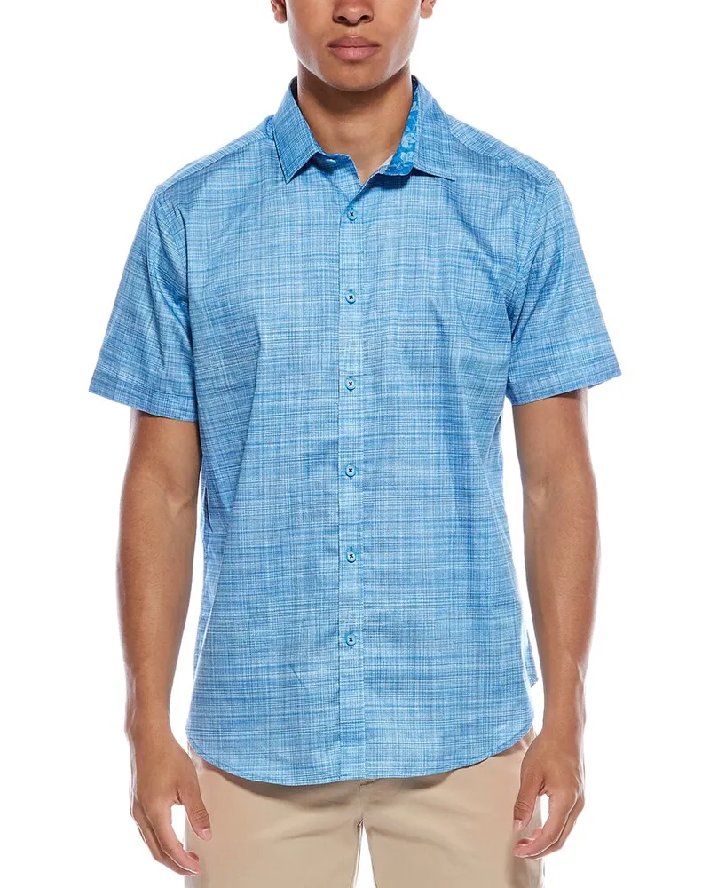 Robert Graham Roth Classic Fit Woven Shirt Blue