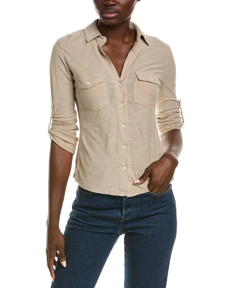 James Perse Contrast Panel Shirt Nocolor