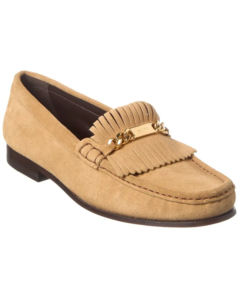 Celine Luco Suede Loafer Brown