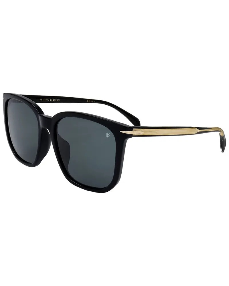 David Beckham Men's DB 1071/F/S 57mm Sunglasses Black