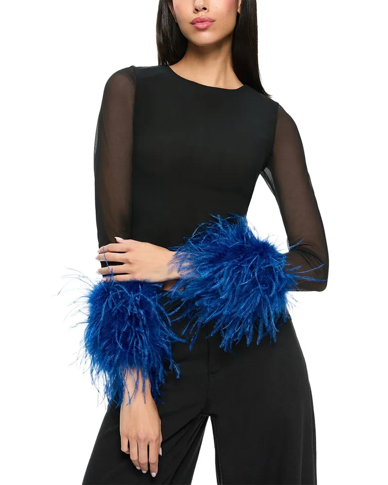 Alice + Olivia Delaina Top Black