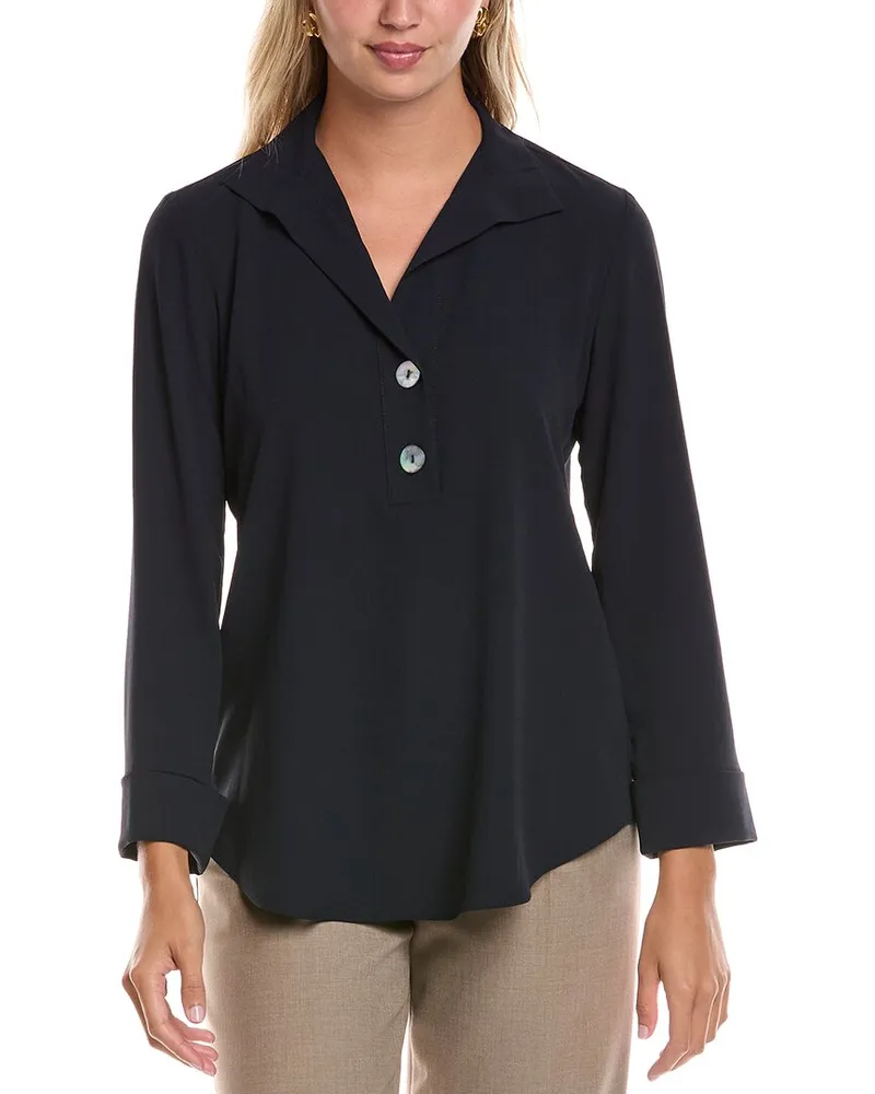 Joseph Ribkoff Henley Blouse Blue