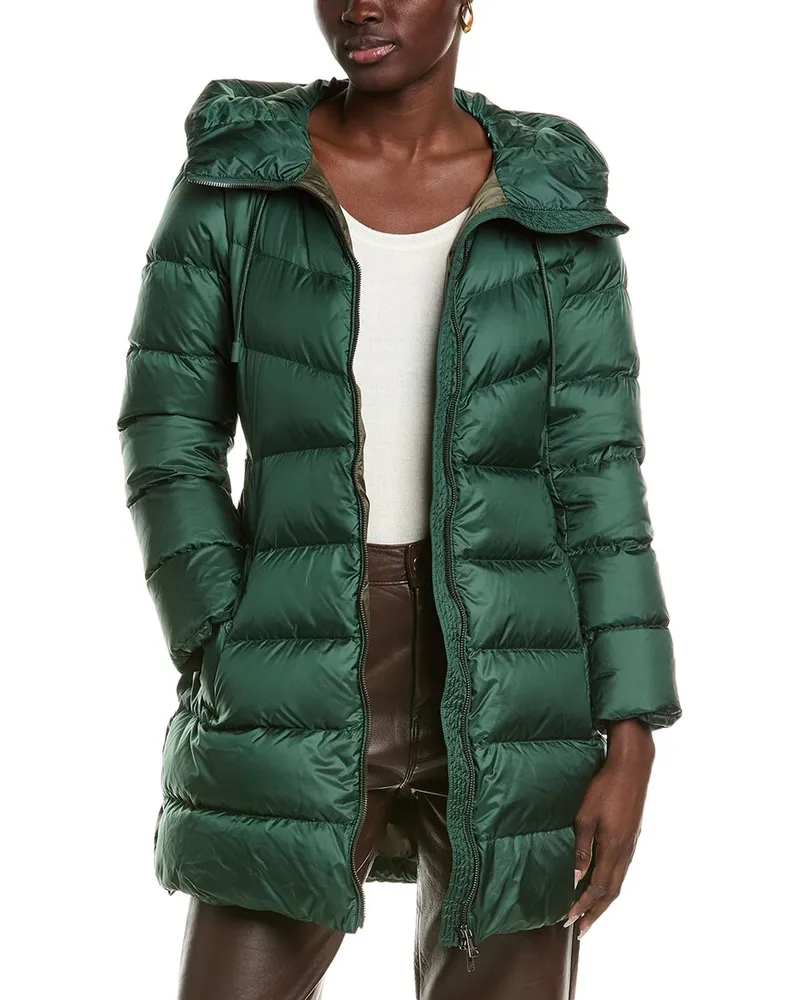Max Mara Mia Quilted Coat Green