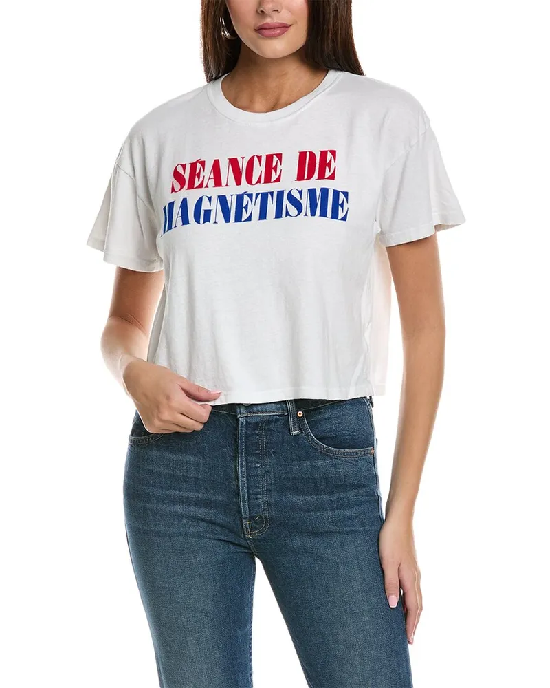 Mother Denim The Grab Bag Crop T-Shirt White