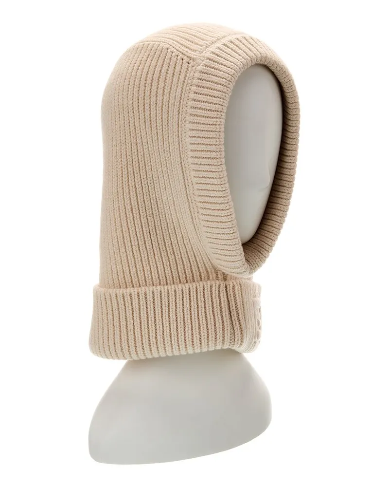 Fendi Ribbed Wool & Cashmere-Blend Balaclava Black