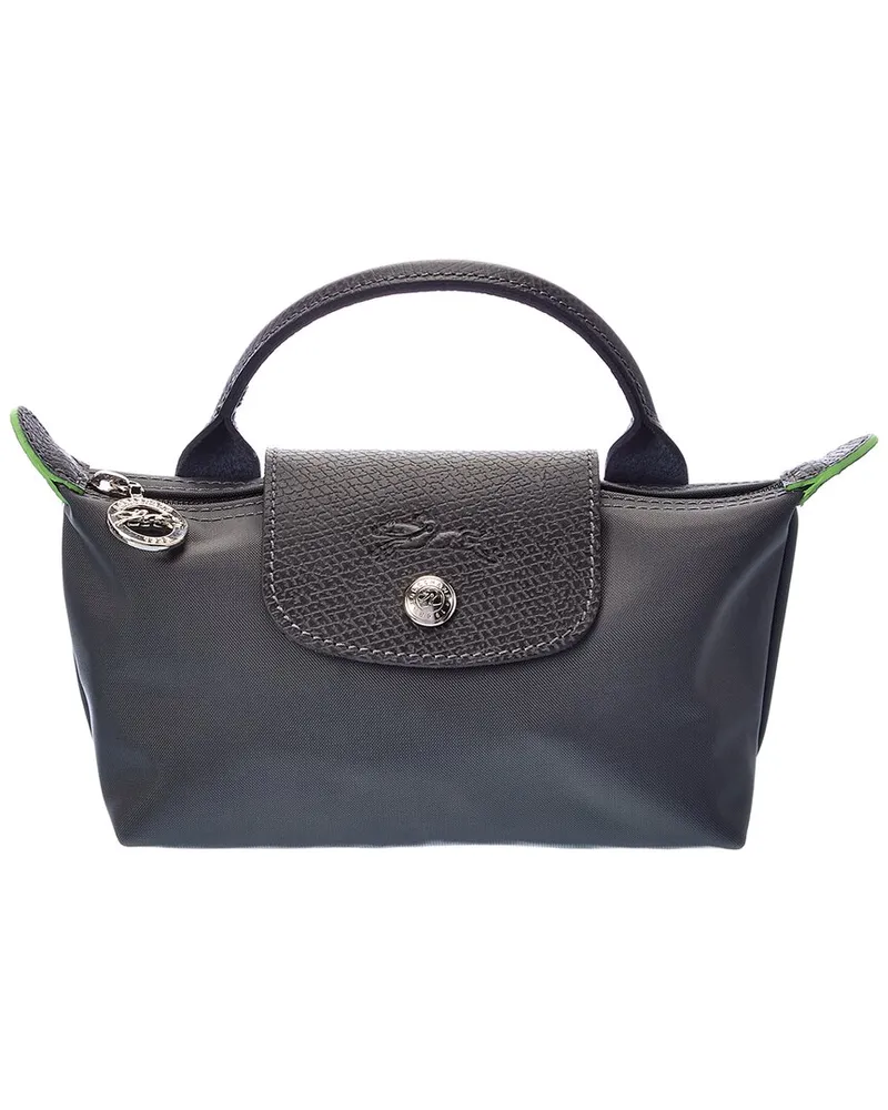 Longchamp Le Pliage Green Canvas Pouch with Handle Nocolor