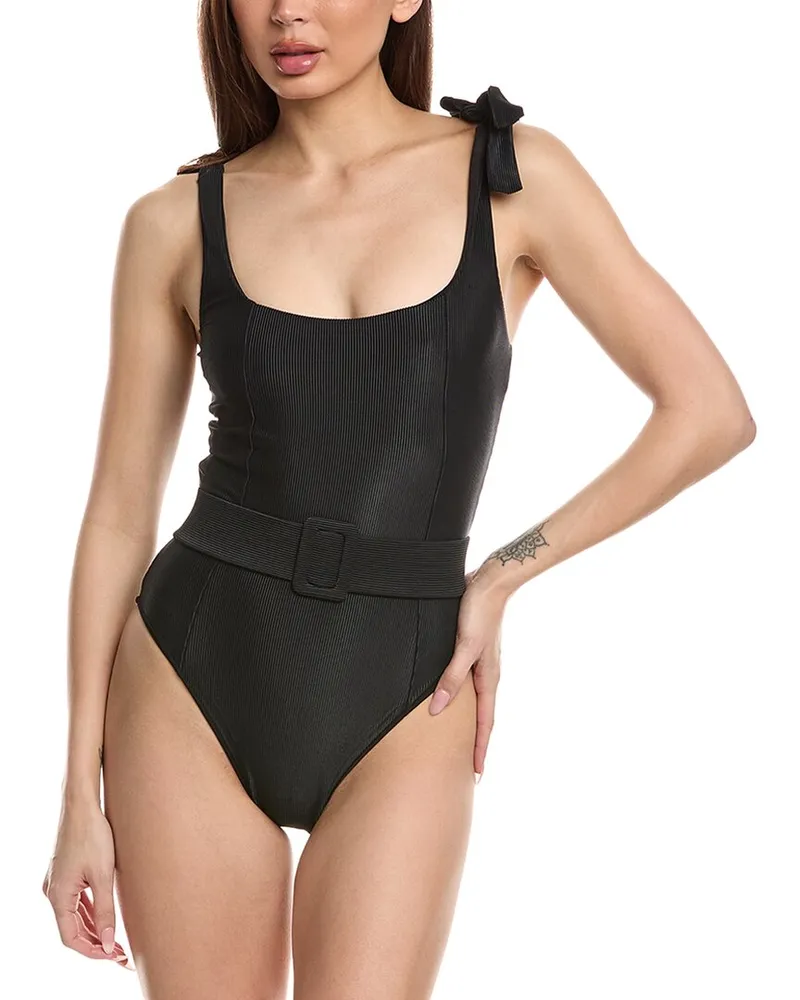 Beach Riot Sydney Belted One-Piece Black