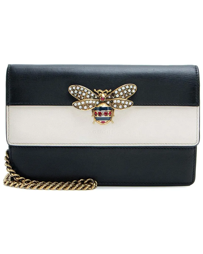 Gucci Black Leather Queen Margaret Wallet On Chain (Authentic Pre-Loved Nocolor
