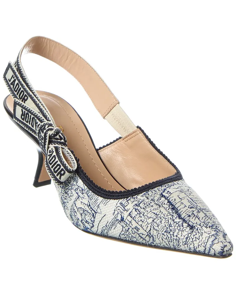 Dior J'Adior Canvas Slingback Pump White