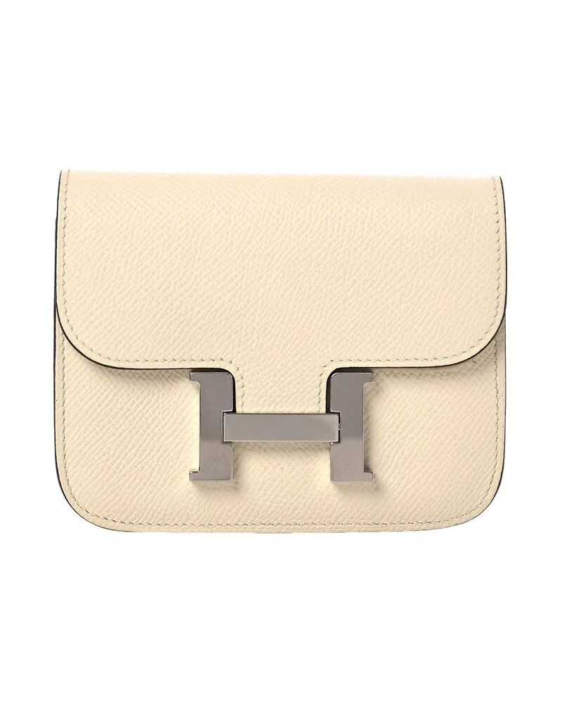 Hermès Nata Epsom Leather Constance Slim Wallet (Authentic Pre-Loved Nocolor