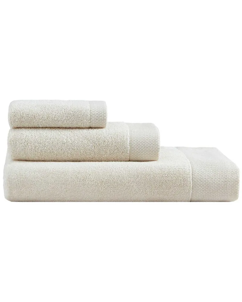 Calvin Klein Entwine Solid Cotton Terry 3pc Towel Set Nocolor