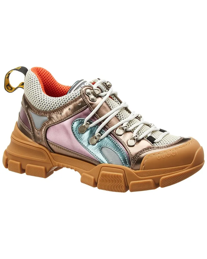 Gucci Flashtrek Leather Sneaker Gold