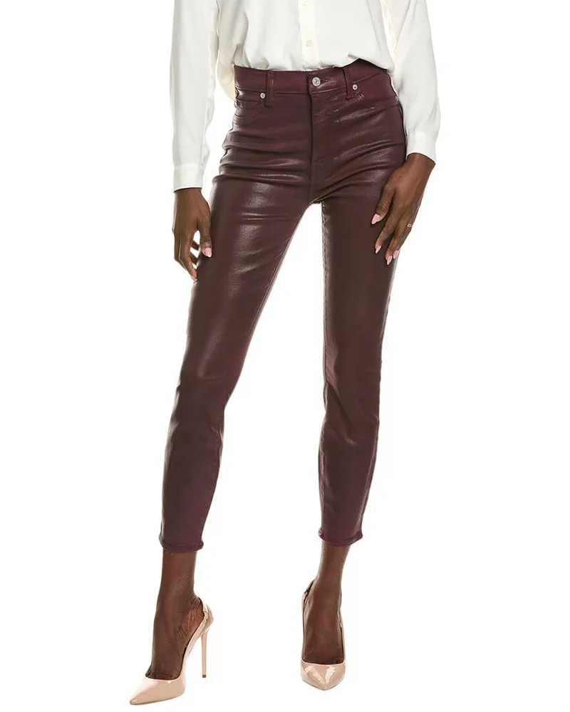 7 for all mankind Coated Peacock High Waist Skinny Jean Nocolor