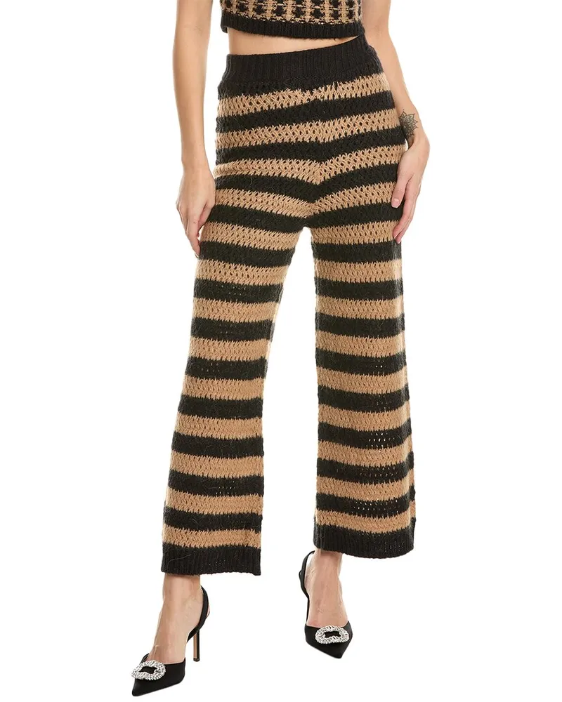 RED Valentino Mohair-Blend Pant Brown
